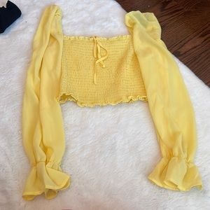 Fashion nova yellow top